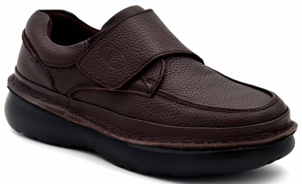 NEW PROPET men's scandia velcro strap shoes in dark brown